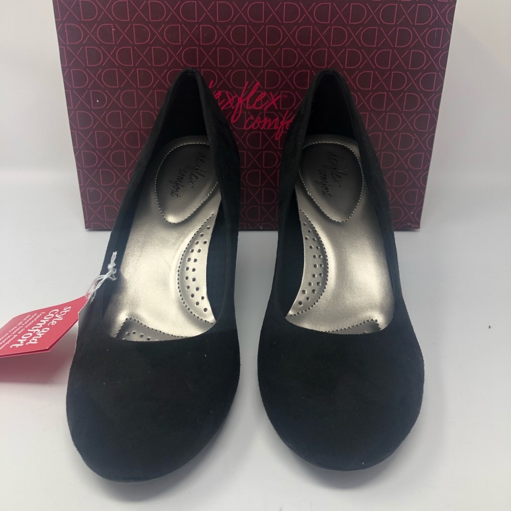 NEW Dexflex Comfort Karlie Black Wedge - Picture 3 of 5